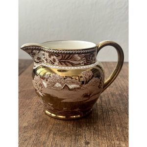 Vintage Wedgwood of Etrutia & Barlaston FALLOW DEER Lustreware Creamer pitcher